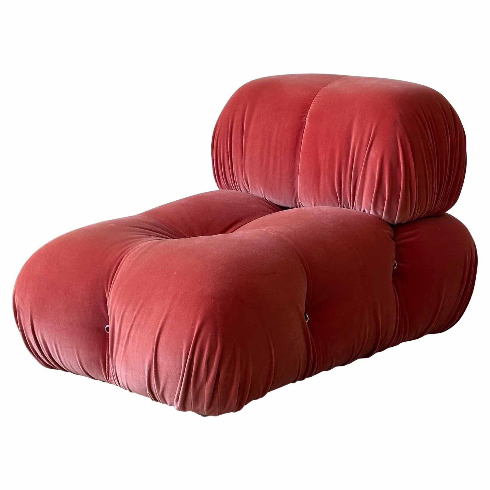 Module individuel Camaleonda rouge brique sans accoudoirs